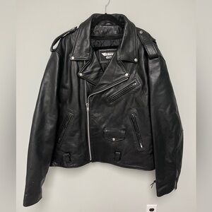 Vintage Bikers Club Biker Leather Biker Mens Black. Size 3XL 58